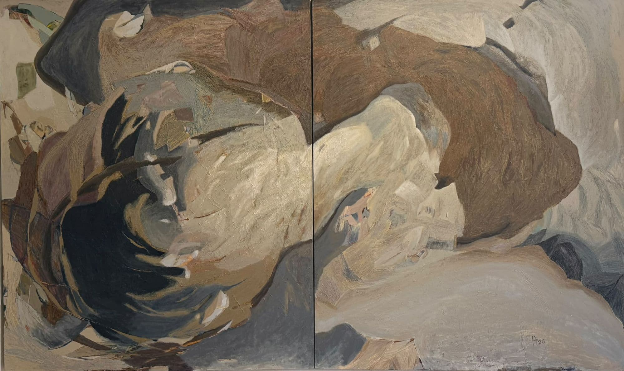Untitled 3-26 — Acrylic on canvas, Diptych, 120 × 200 cm