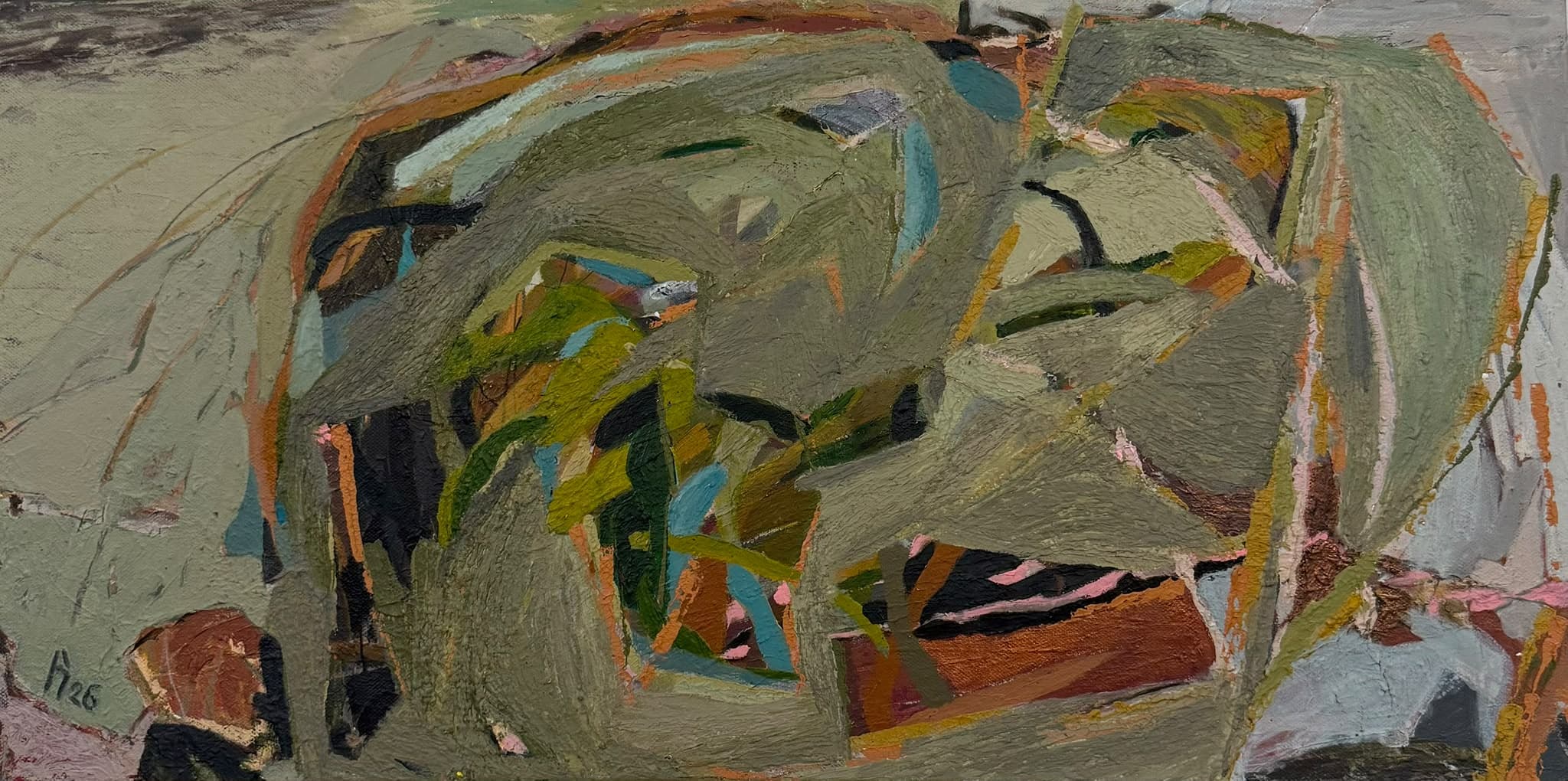 Untitled 8-26 — Acrylic on canvas, 35 × 70 cm