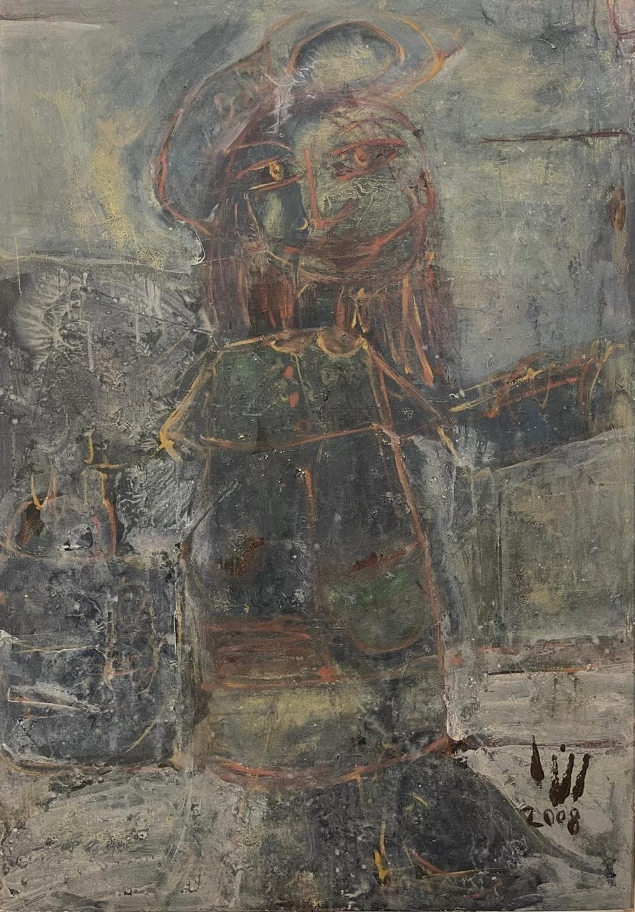 Untitled 1-08 — Acrylic on canvas, 100 × 80 cm