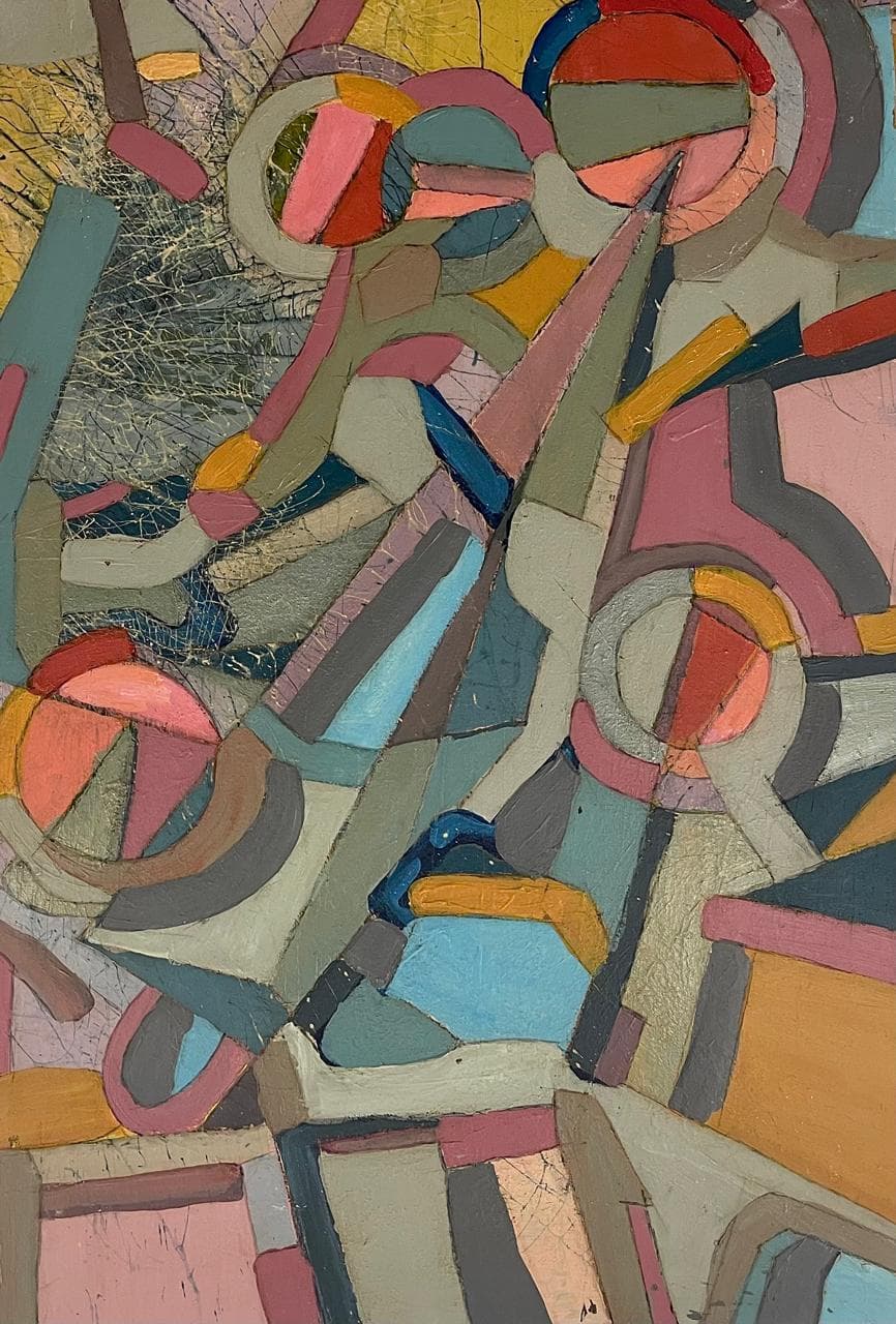 Untitled 2-21 — Acrylic on metal, 70 × 50 cm