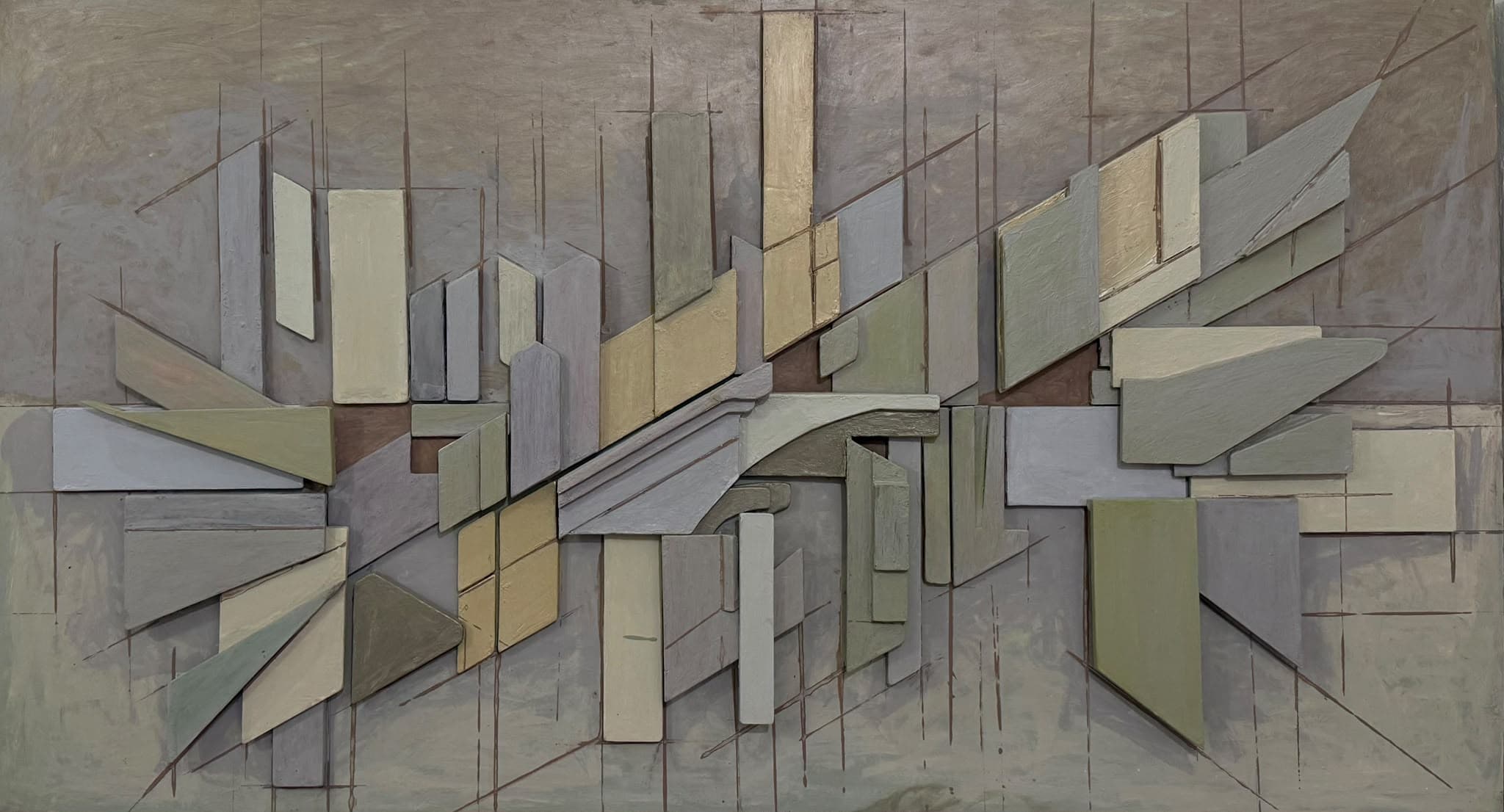 Untitled 6-25 — Acrylic on lightboard and wood, 3D, 100 × 180 cm