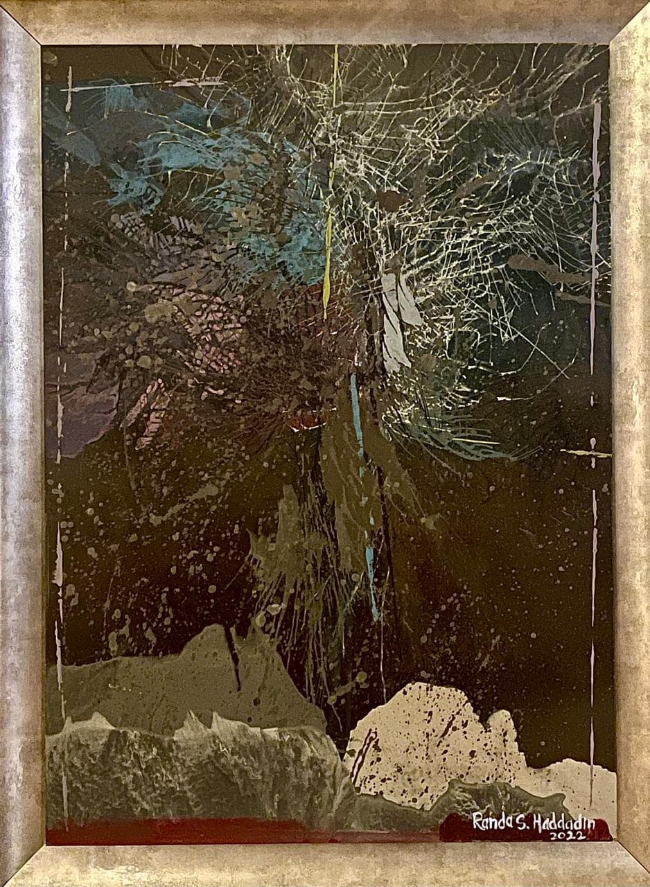 Untitled 3-22 — Acrylic on metal, 70 × 50 cm