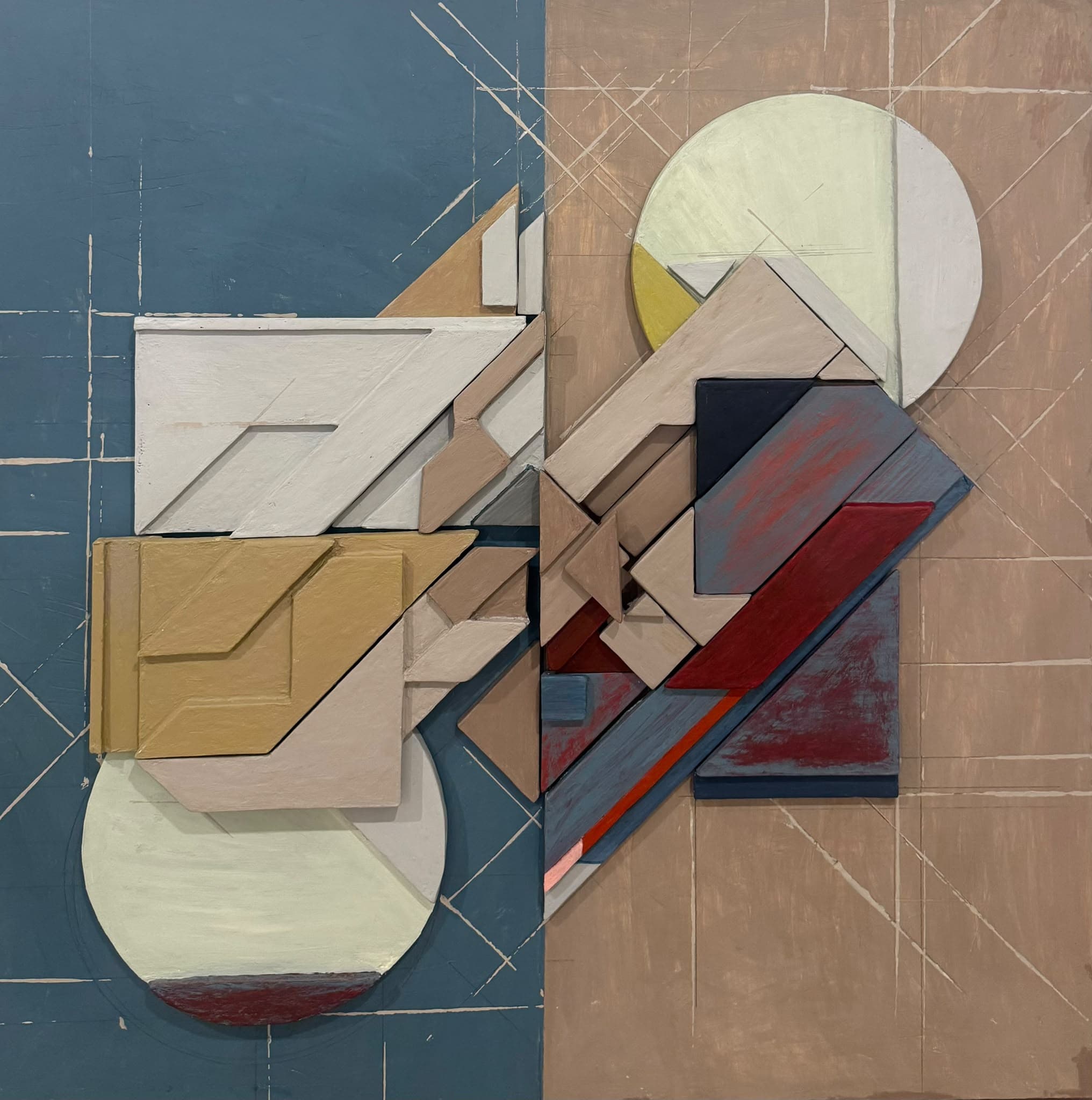 Untitled 7-25 — Acrylic on lightboard and wood, 3D, 110 × 110 cm