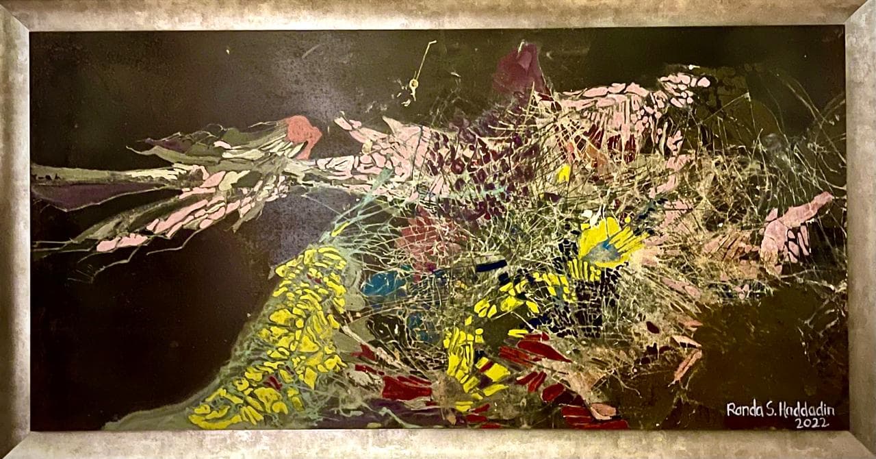 Untitled 5-22 — Acrylic on metal, 50 × 100 cm