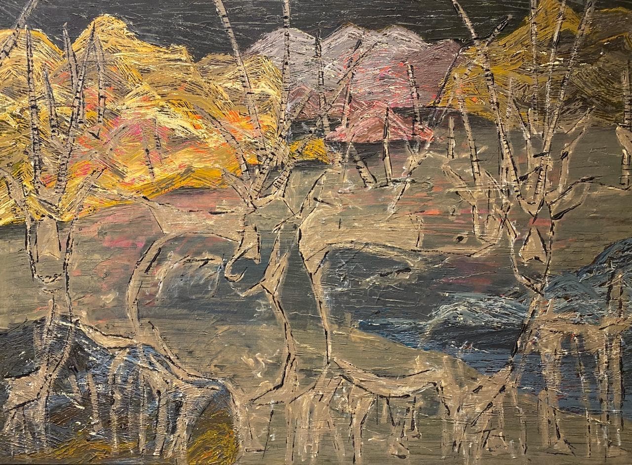 Untitled 3-19 — Acrylic on canvas, 80 × 100 cm